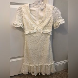 City Vibe ivory lace dress, size 0